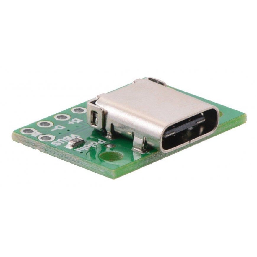 C tipo USB 2.0 jungtis, skirta maketavimo plokštei, Pololu 2585 – 2