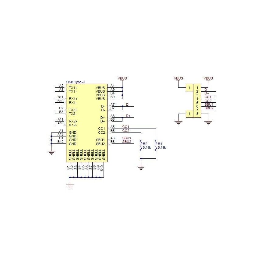 C tüüpi USB 2.0 liides, mõeldud maketimisplaadile, Pololu 2585 – 5