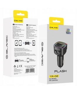 Blavec FM siųstuvas Flash TR-02 MP3, Bluetooth - USB + Type C