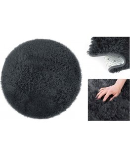 Round rug AmeliaHome R120, 120 x 120 cm, color: dark gray
