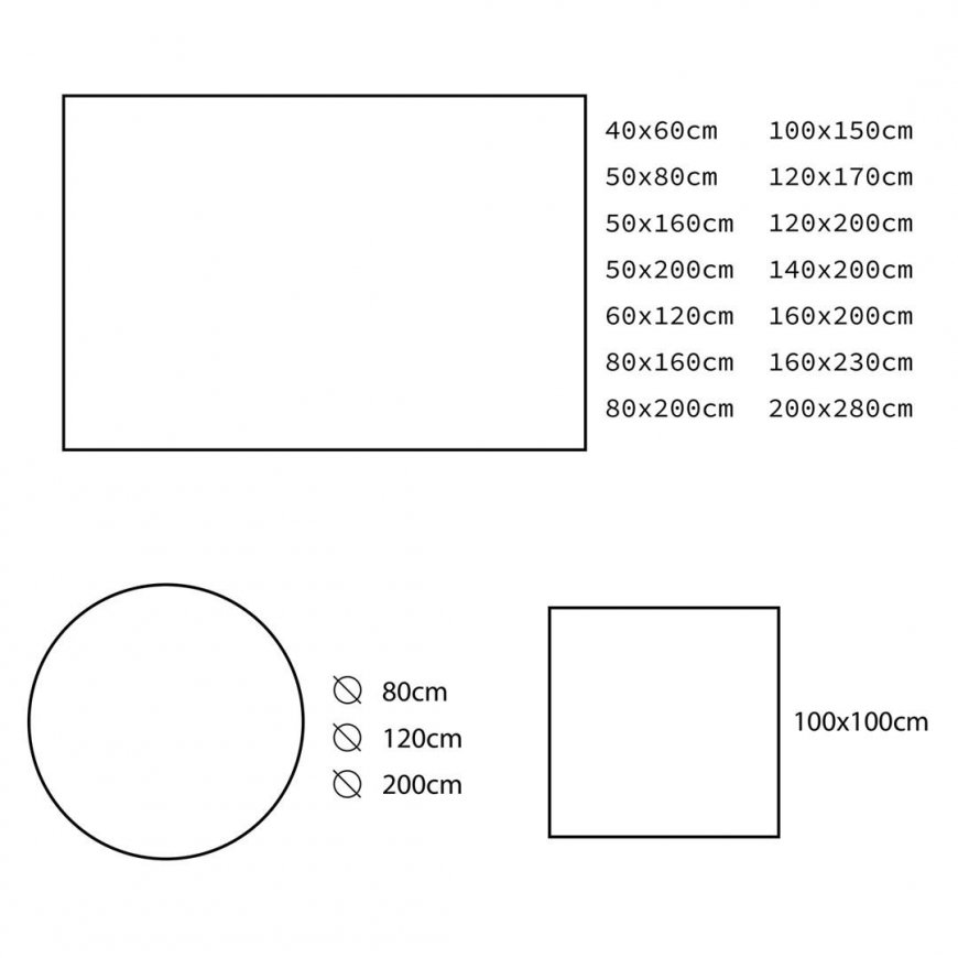 Pyöreä matto AmeliaHome R120, 120 x 120 cm, väri: tummanharmaa – 4