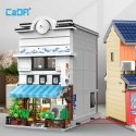 CaDA Būvniecības bloki Sushi veikalam Japāņu stila ēkai LED spuldze 1665 gab C66018W CaDA Būvniecības bloki Sushi veikalam Japāņu stila ēkai LED spuldze 1665 gab C66018W