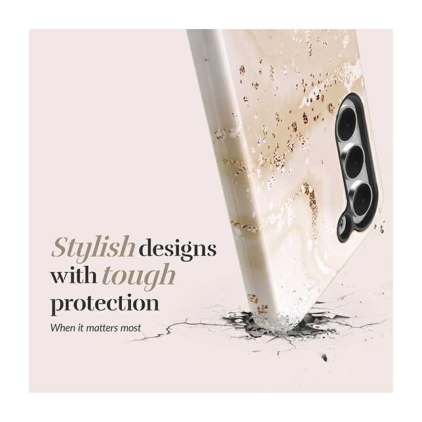 MIO Gold Marble Case Magsafe Compatible for Samsung S25 Plus 5G – 4
