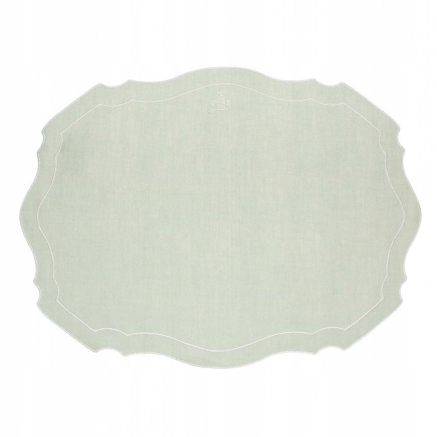 THE WHITE PORCELAIN Modern table mat 48x33 cm, mint – 2