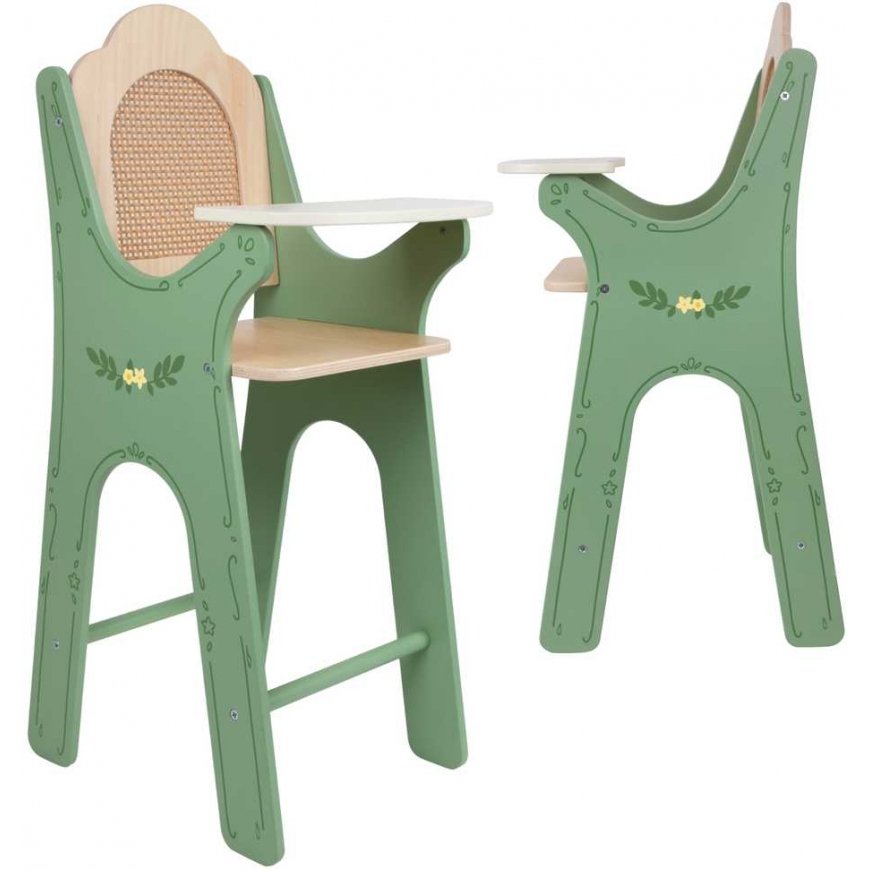 CLASSIC WORLD koka vintage leļļu barošanas krēsls – 3
