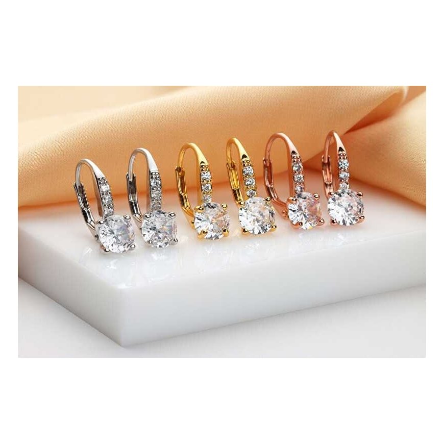 Brilio Silver Brilio Silver Sparkling gold-plated earrings with zirconia EA916Y – 2