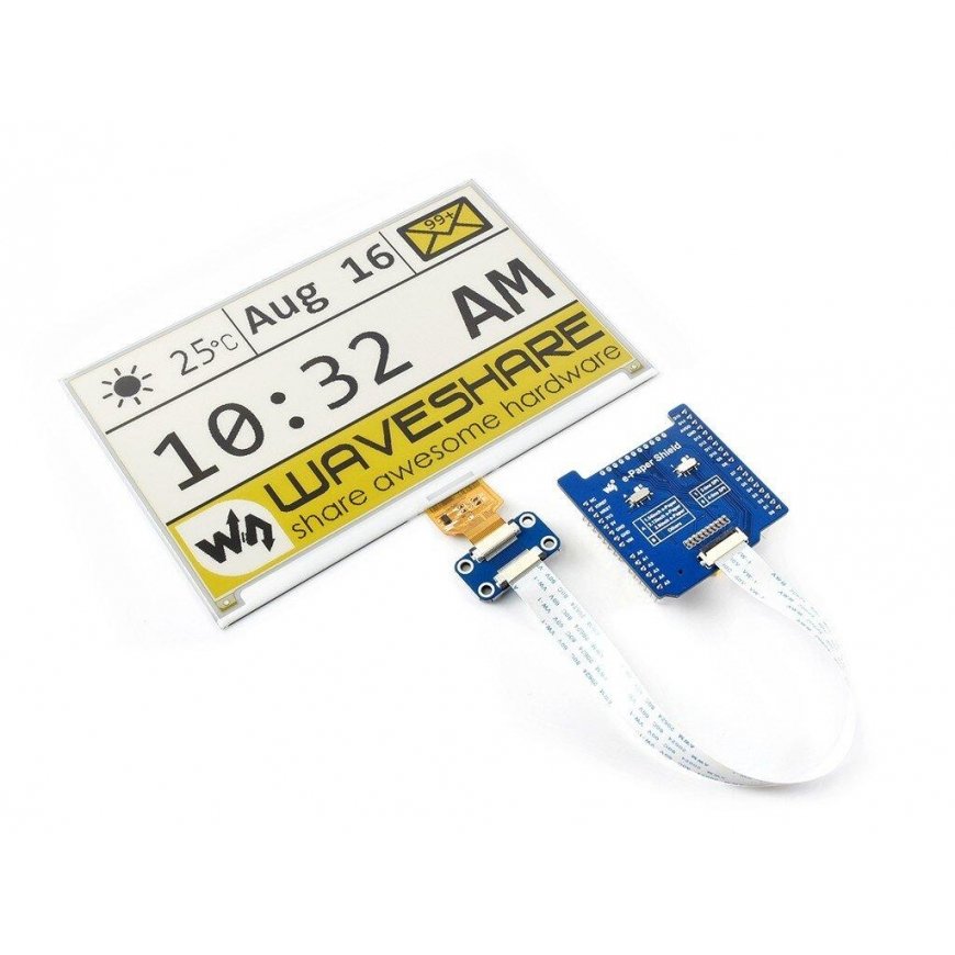 E-Paper Raw Panel Driver Shield, an add-on for e-paper displays, designed for Arduino, SPI, Waveshare 15082 – 4