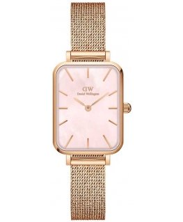 Moteriškas laikrodis DANIEL WELLINGTON Quadro Pressed Melrose Pearl 20mm DW00100510 + KASTE (zw505o)