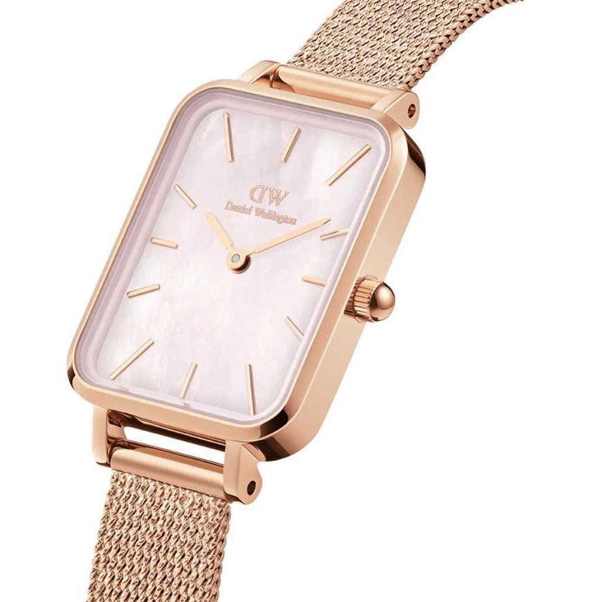 Naisille tarkoitettu kello DANIEL WELLINGTON Quadro Pressed Melrose Pearl 20mm DW00100510 + LAATIKKO (zw505o) – 2