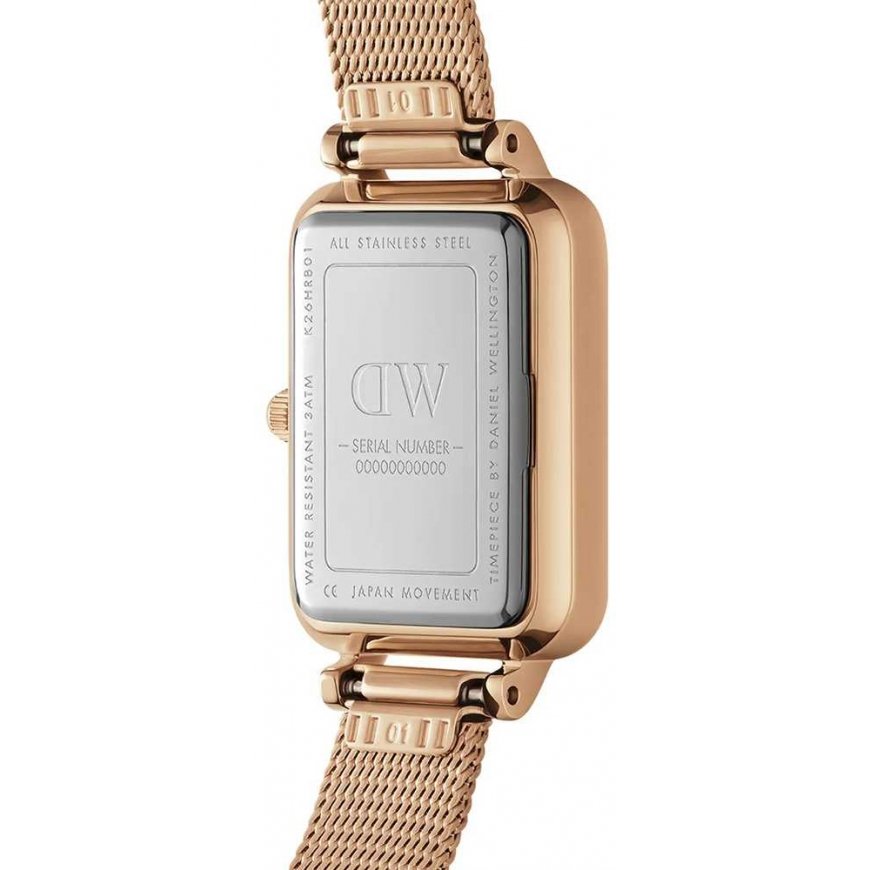 Moteriškas laikrodis DANIEL WELLINGTON Quadro Pressed Melrose Pearl 20mm DW00100510 + KASTE (zw505o) – 3
