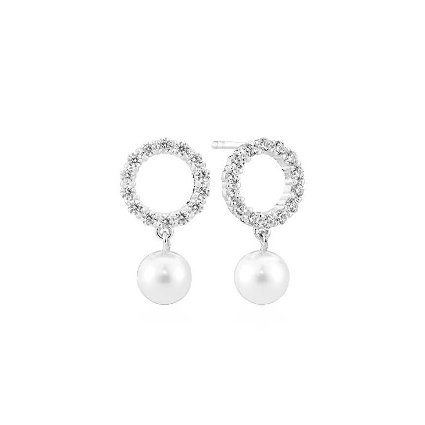 Sif Jakobs Beautiful silver earrings with pearls Biella SJ-E2430-PCZ