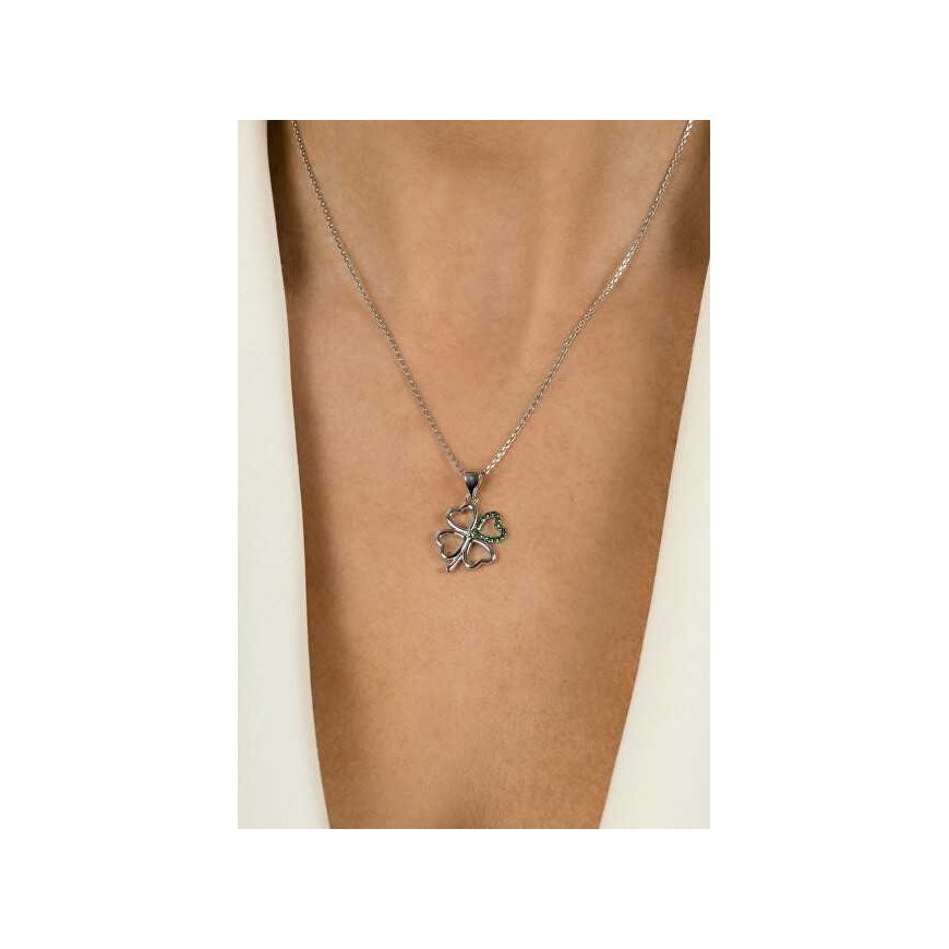 Brilio Silver Brilio Sudraba Burvīgs sudraba veiksmes talismans Četru lapu āboliņš PT80W – 2