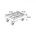 Keeeper Trolley for transporting boxes and bags Rolf 61x41x19cm red Keeeper Trolley for transporting boxes and bags Rolf 61x41x19cm red