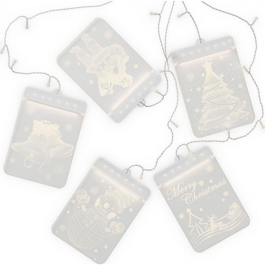 Mood Led Stained Glass CHRISTMAS MOOD SET 5 pcs.