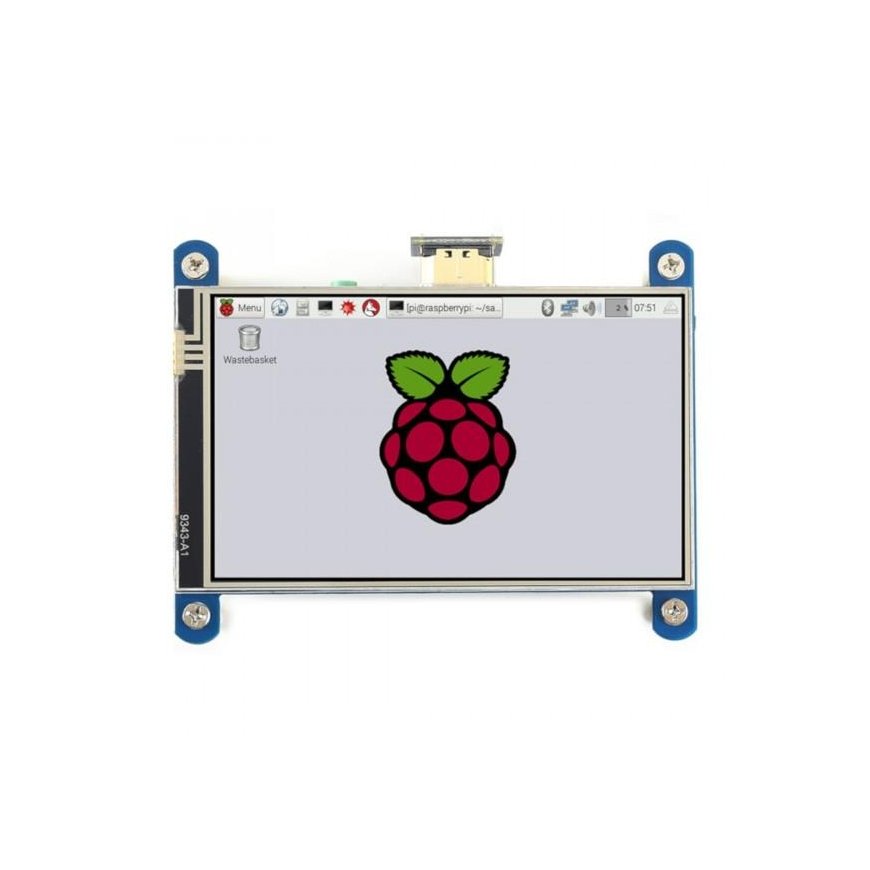 Waveshare Kosketusvastusnäyttö Raspberry Pi Mikro-ohjaimelle - LCD 4'' (K)