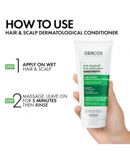 Vichy DERCOS Moisturizing Nuo Dandruff Conditioner for Sensitive Scalps 200 ml