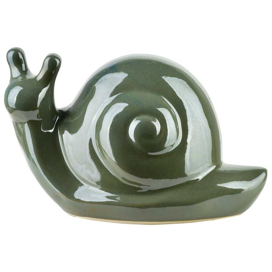 Lumarko Mondex MAVE Green Ceramic Snail Figurine 25x14.5x15cm