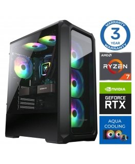 INTOP AQUA Ryzen 7 8700F 32GB DDR5 1TB SSD M.2 NVME RTX5060Ti 8GB ei-OS