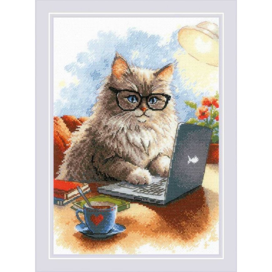 Uab Riolis ristipistokirjontasarja „Meowmoirų kirjoittaja“ 21x30 cm SR2263 – 2