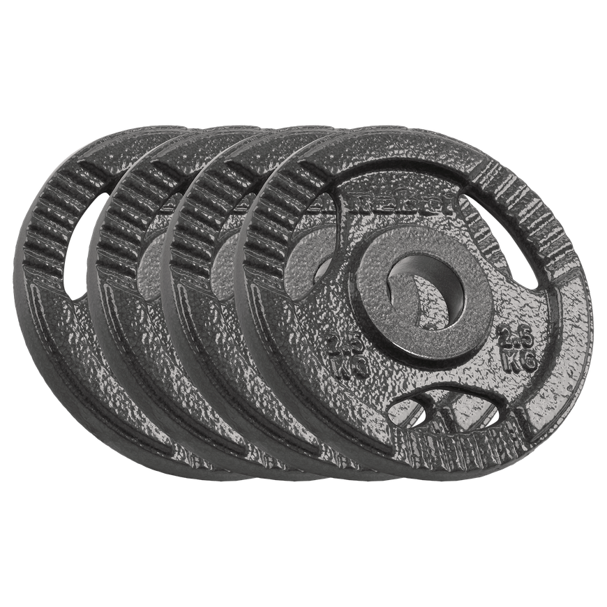 Ketaus olümpia raskuste komplekt 4 x 2.5kg, 51 mm auk, käepidemetega plaat, REBEL ACTIVE