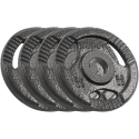 Cast iron Olympic weight set 4 x 2.5kg, 51 mm hole, plate with handles, REBEL ACTIVE Cast iron Olympic weight set 4 x 2.5kg, 51 mm hole, plate with handles, REBEL ACTIVE