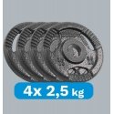 Ketaus olümpia raskuste komplekt 4 x 2.5kg, 51 mm auk, käepidemetega plaat, REBEL ACTIVE Ketaus olümpia raskuste komplekt 4 x 2.5kg, 51 mm auk, käepidemetega plaat, REBEL ACTIVE