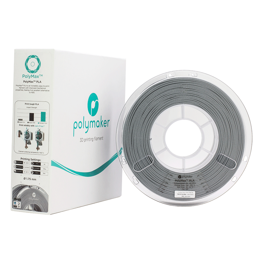 Polymaker Polimaker PolyMax Tough PLA - 0.75 kg - 1.75 mm - Gray – 3