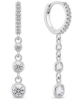 Brilio Silver Brilio Silver Sparkling silver earrings with clear zirconia EA869W