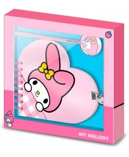 Karactermania Hello Kitty My Melody dienoraščio + rašiklio rinkinys