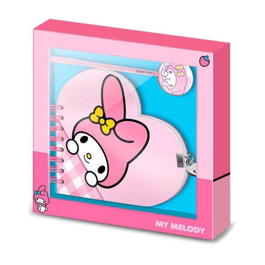 Karactermania Hello Kitty My Melody dienoraščio + rašiklio rinkinys