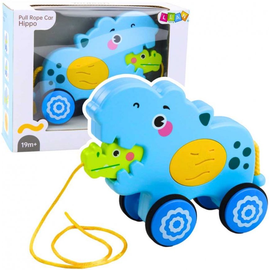 Lean Toys Interaktyvus tempiamas hipopotamas su garsais