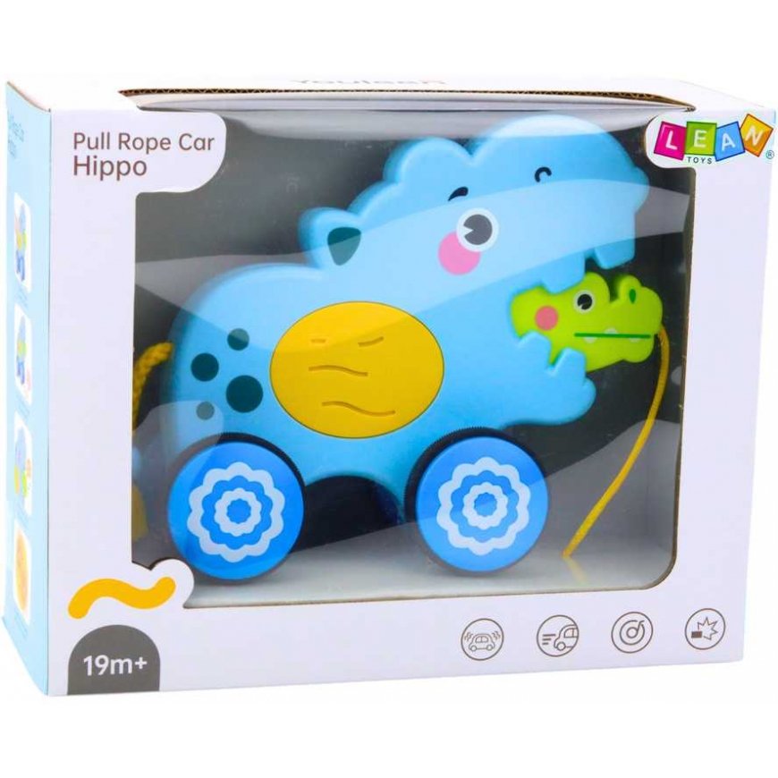 Lean Toys Interaktyvus tempiamas hipopotamas su garsais – 3