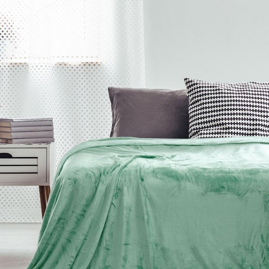 DecoKing CLASSIC Segas MIC krāsā piparmētru vienkāršā stila klasiskā tipa materiāls - tekstils mikrošķiedra 200x220 – 5