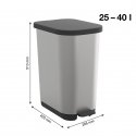 ROTHO Ribo Balta - pedalinė šiukšliadėžė – 35l ROTHO Ribo Balta - pedalinė šiukšliadėžė – 35l