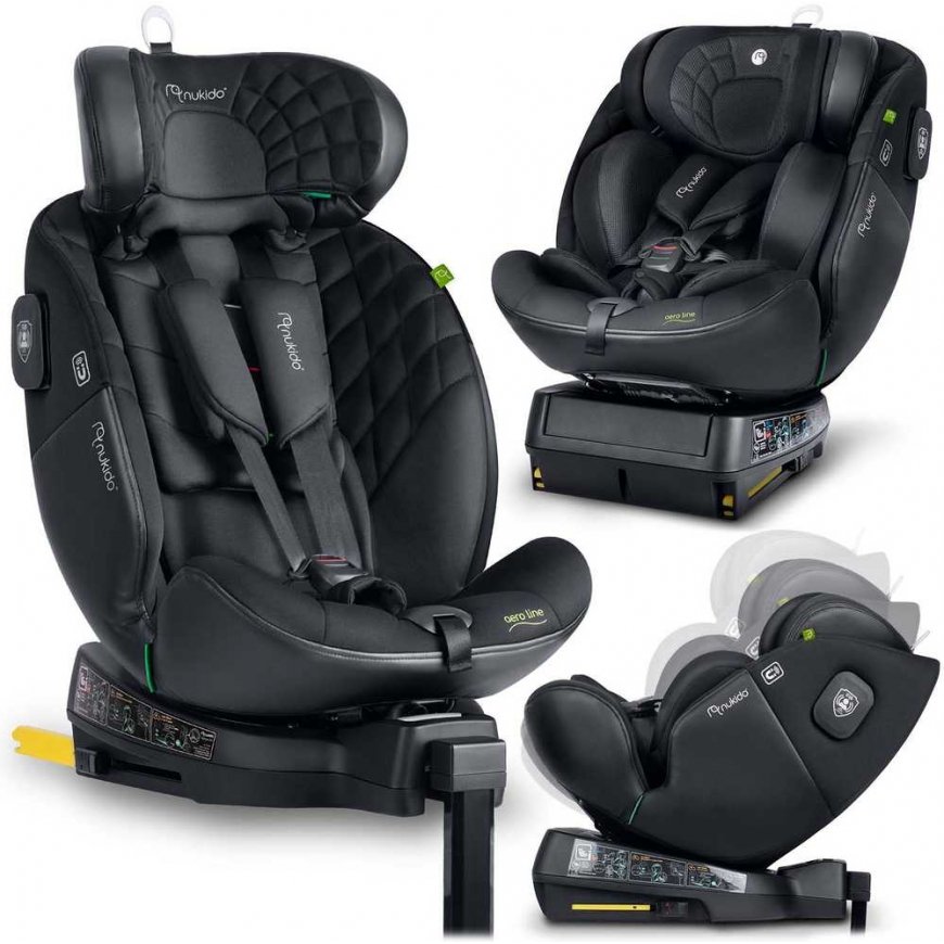 Автокресло Nukido Aero Line черное 0-36кг ISOFIX