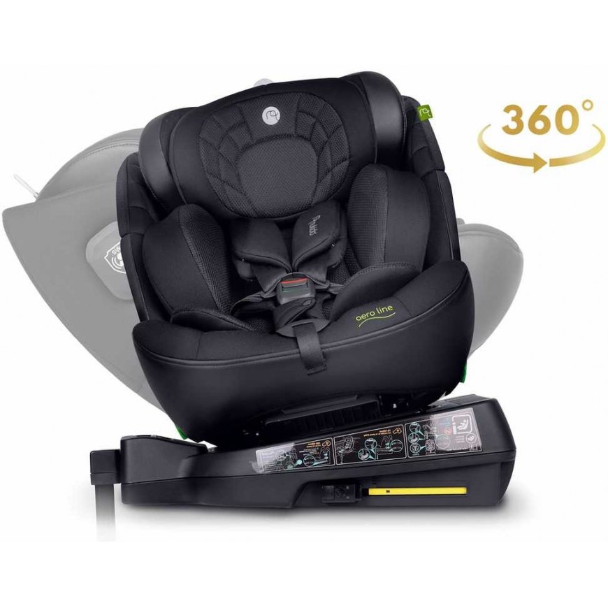 Nukido Aero Line -autokäytävä musta 0-36kg ISOFIX – 3