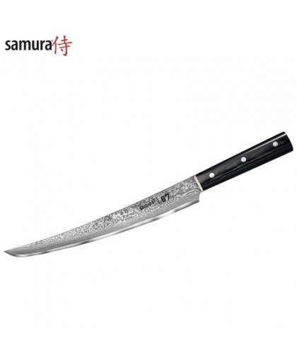 Samura DAMASCUS 67 Universal Kitchen Slicing knife Tanto 230mm from AUS 10 Damascus steel 61 HRC (67 layers)