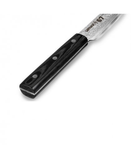 Samura DAMASCUS 67 Universal Kitchen Slicing knife Tanto 230mm from AUS 10 Damascus steel 61 HRC (67 layers) – 5