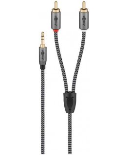 USB-kaapeli PremiumCord Lightning - mini Jack 3,5 mm 1 m Musta (kipod50)