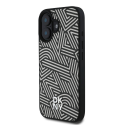 Dėklas DKNY PU odinis Crosswalk Pattern Magsafe Apple iPhone 16 Ivory