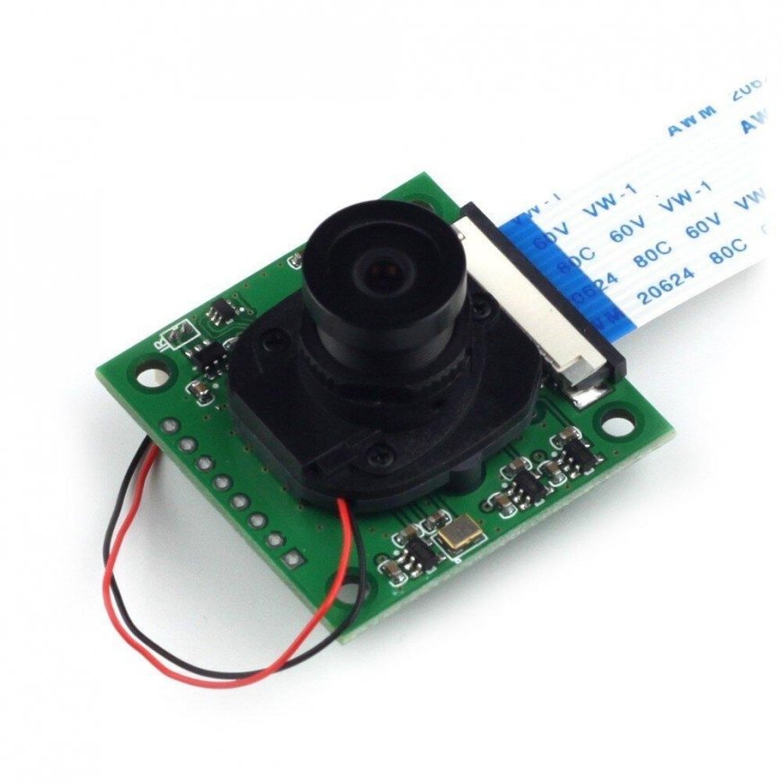 ArduCam Sony IMX219 8MPx CS-mount camera, night vision with LS-1820 lens and IR-CUT, designed for Raspberry Pi