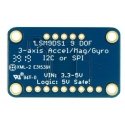 9-DOF 3-axis digital accelerometer, gyroscope, and magnetometer + temperature sensor, LSM9DS1, Adafruit 3387 9-DOF 3-axis digital accelerometer, gyroscope, and magnetometer + temperature sensor, LSM9DS1, Adafruit 3387