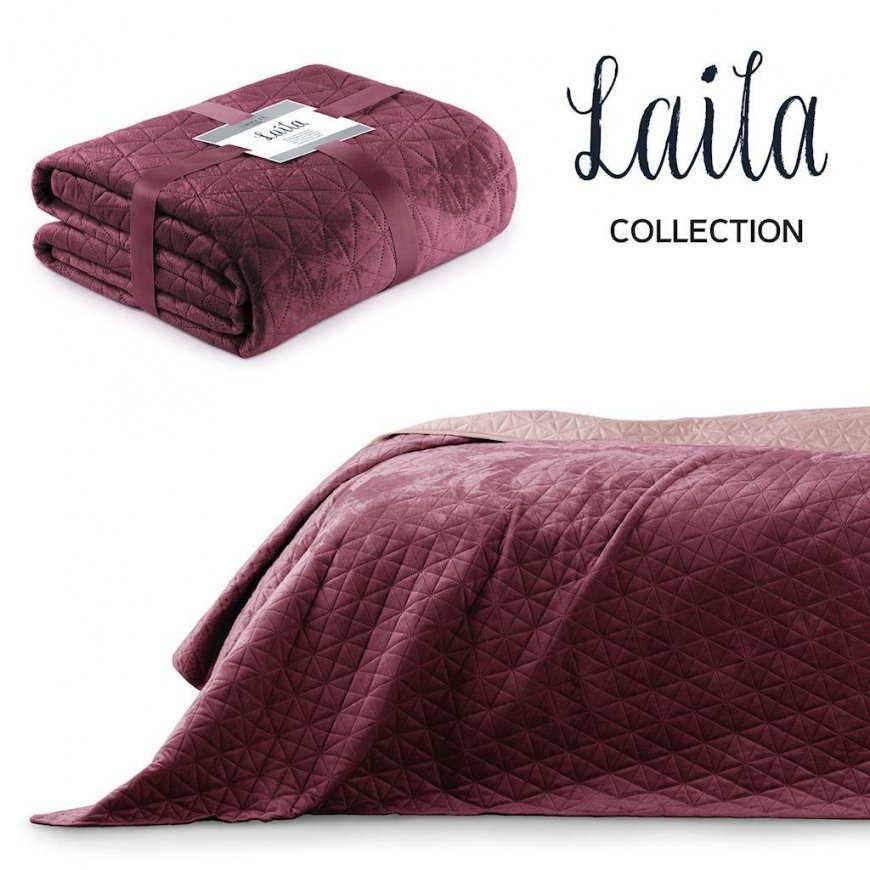 AmeliaHome bedspread LAILA, 200x220 cm, color: violet/light violet
