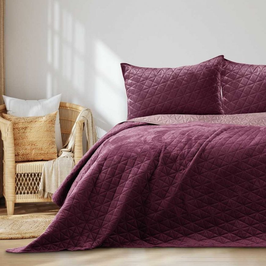 AmeliaHome peitto LAILA, 200x220 cm, väri: violetti/vaalean violetti – 5
