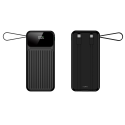 Maxlife-virtapankki, jossa on sisäänrakennetut kaapelit MXPB-06 PD QC 22,5W 10000 mAh musta