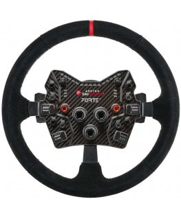 Asetek SimSports stūres rats, izliekts, 340 mm - melns, zamšāds