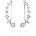Beneto Silver Longitudinal Earrings with Clear Crystals AGU2712 Beneto Silver Longitudinal Earrings with Clear Crystals AGU2712