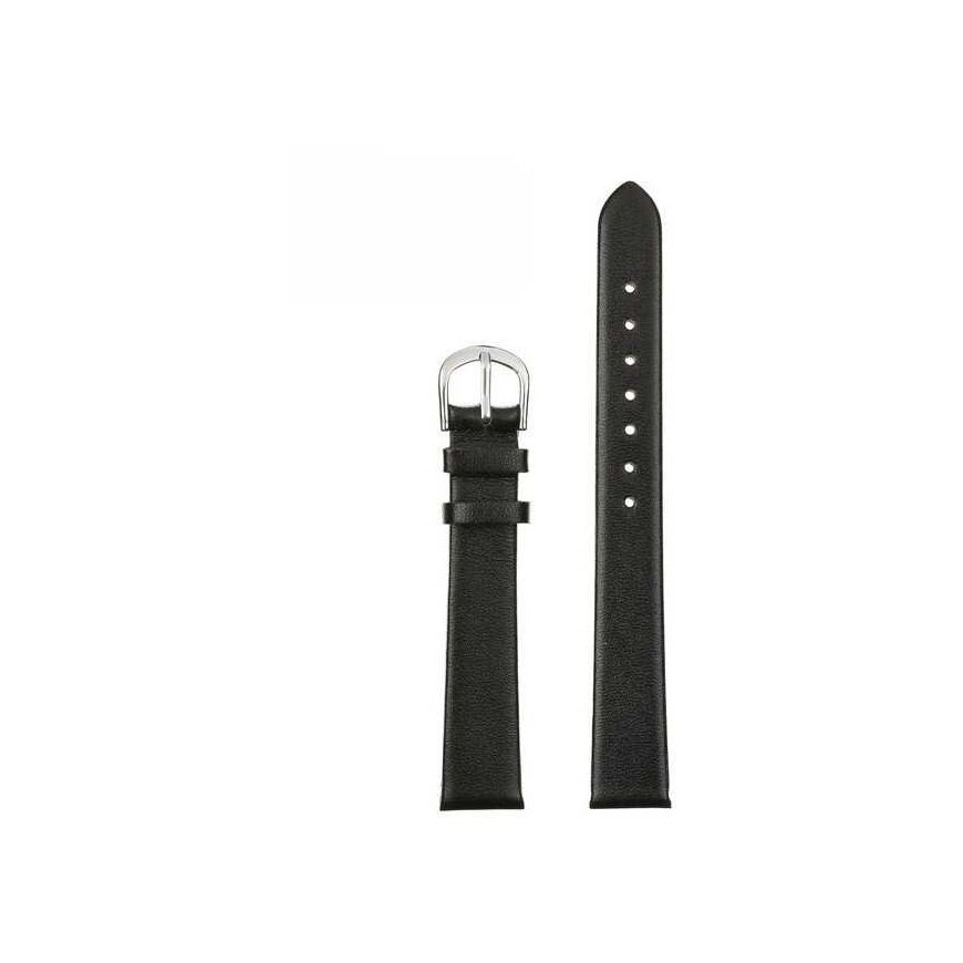 Pacific W36L leather watch strap - black - 18mm