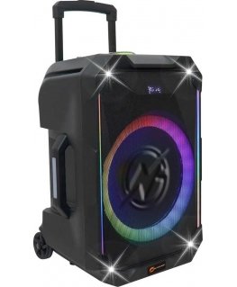 N-GEAR THE FLASH 1540 - Karaoke kolonnu - 15" zemfrekvences skaļrunis - Bluetooth - LED gaismu šovs - Ieskaitot bezvadu mikrofon