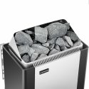 Электрическая печь для сауны Uniprodo с встроенным управлением 9-13 м3 до 110C 400 V 9 кВт серебристо-черная Электрическая печь для сауны Uniprodo с встроенным управлением 9-13 м3 до 110C 400 V 9 кВт серебристо-черная